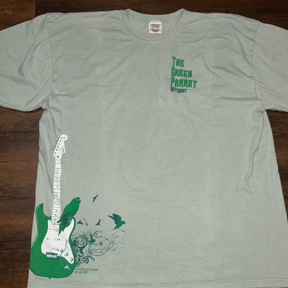 Comfort Colors Gray and Green Short Sleeve Tee